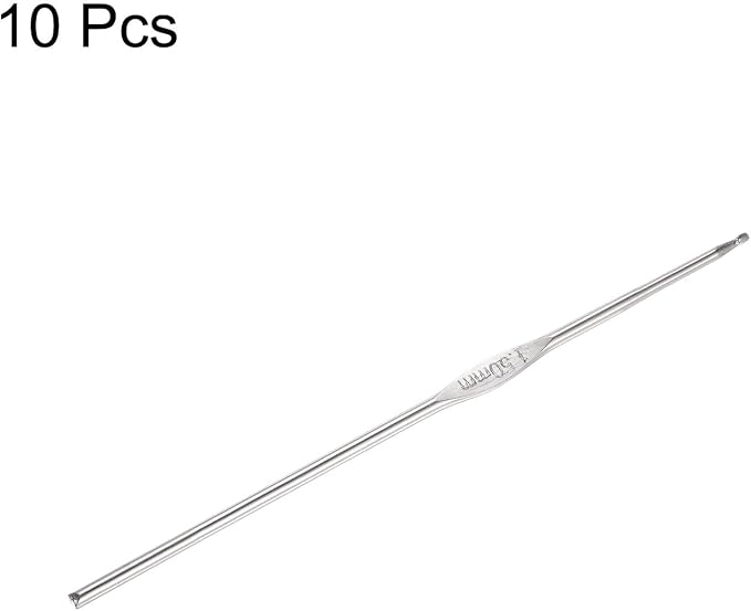 uxcell Stainless Steel Crochet Hook 1.5mm US Size 8 Knitting Needles for DIY Craft Yarn 10Pcs