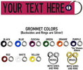 Custom Double Sided Grommeted Crate/Luggage Tags, Over 50 Fabrics, Made of Name Tape Material