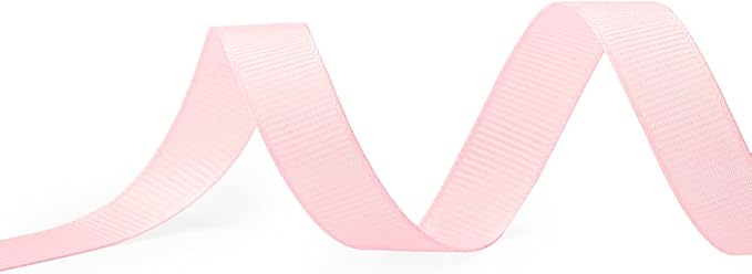 LIUYAXI 1/2" X 50 Yards Solid Pink Grosgrain Ribbon, Perfect for Crafts, Wedding Decor, DIY Hair Accessories, Sewing, Gift Package Wrapping and More