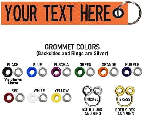 Custom Double Sided Grommeted Crate/Luggage Tags, Over 50 Fabrics, Made of Name Tape Material