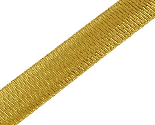 Mandala Crafts 55 Yards 1 Inch Metallic Gold Double Fold Bias Tape for Sewing - Bias Binding Tape for Quilting Binding, Hemming, Seam, and Fabric Piping