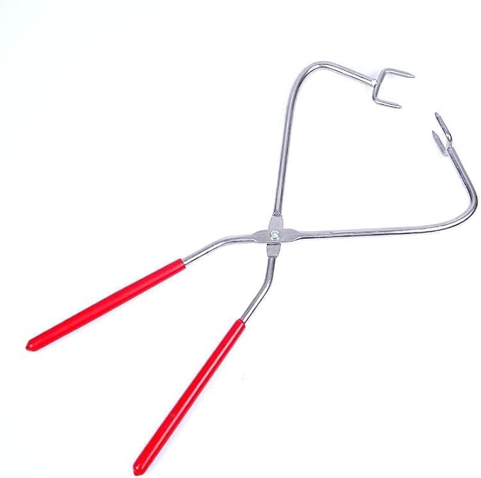 Dipping Tongs for Pottery, Stainless Steel Clay Sculpting Tools with Rubber Grip, Pottery Glazing Tools for Ceramic, Polymer Clay & Studio Use