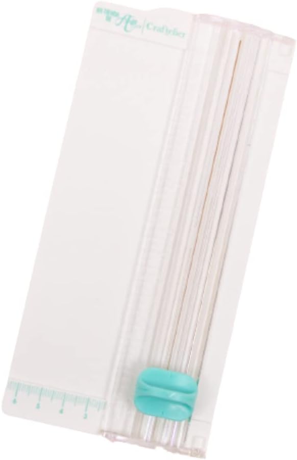 Craftelier - Paper Trimmer and Score Board for Paper Crafts | Mini Cutting Board Tool for Scrapbooking Supplies | Card Making, Small Business Essentials | Size 3.5 x 6.7 inches