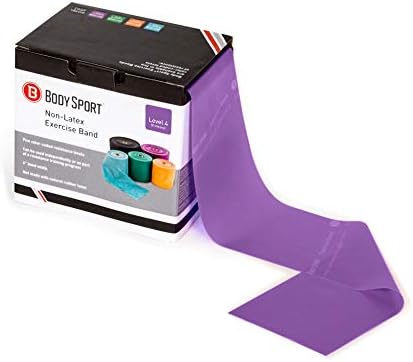 Body Sport Exercise Band, 50 yd. x 4 in. Roll - Home & Gym Fitness Equipment for Stretching, Strength Training & Physical Therapy