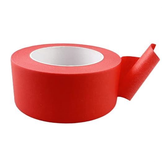 2 Inch Red Wide Masking Tape, Red Painters Tape for Home, Office, School Stationery, DIY Art, Crafts, Labeling (2 Inch X 55 Yard)