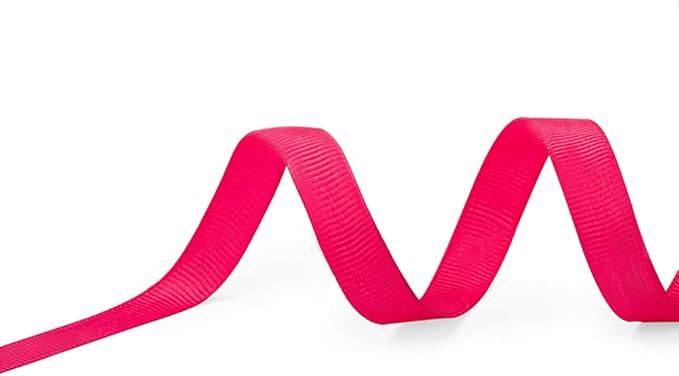 LIUYAXI 1/2" X 50 Yards Solid Hot Pink Grosgrain Ribbon, Perfect for Crafts, Wedding Decor, DIY Hair Accessories, Sewing, Gift Package Wrapping and More