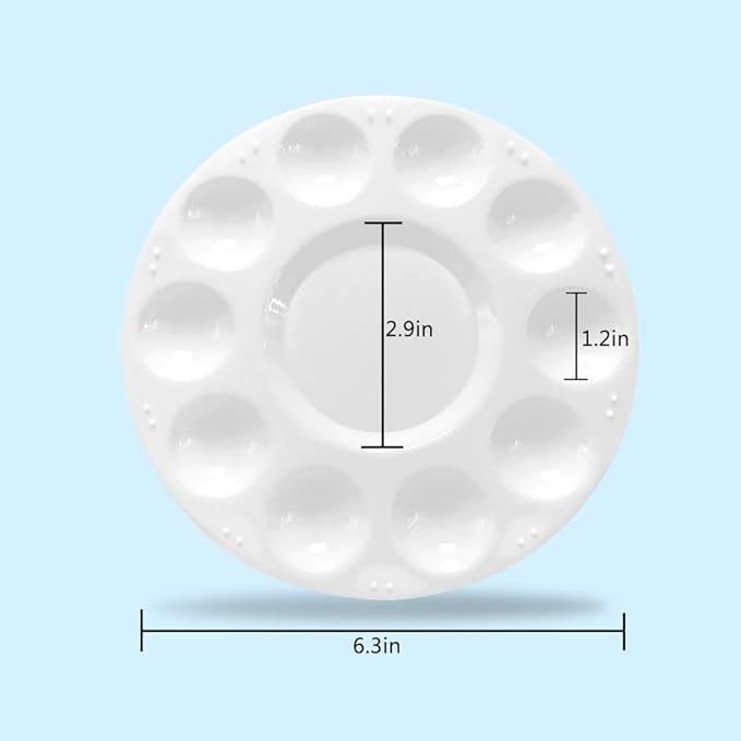 Hulameda 40pcs Art Paint Tray Palette Plastic Pallet for Kids or Pupils to Painting, DIY Craft,Play Party at Home, Kindergarten or School
