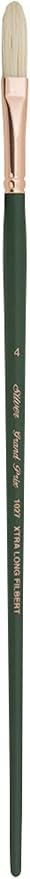 Silver Brush Limited 1027-4 Grand Prix Xtra Long Filbert Paintbrush for Oil Painting, Size 4, Long Handle