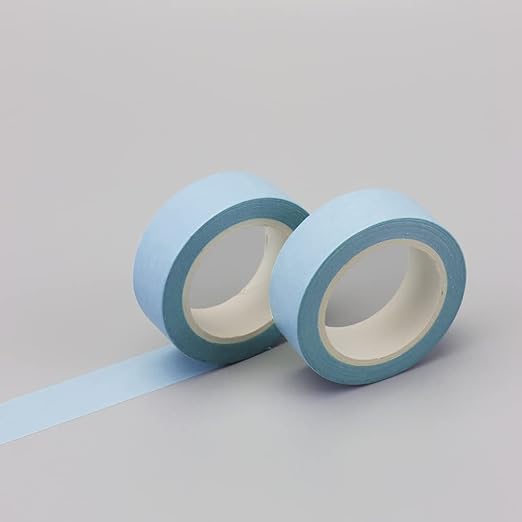 NatSumeBasics Pastel Washi Tape Solid Light Blue Washi Tapes 2 Pcs 32 Ft. Decorative Masking Tape Self-Adhesive Craft Tapes for Packaging Decor Scrapbooks DIY Gift(Light Blue)