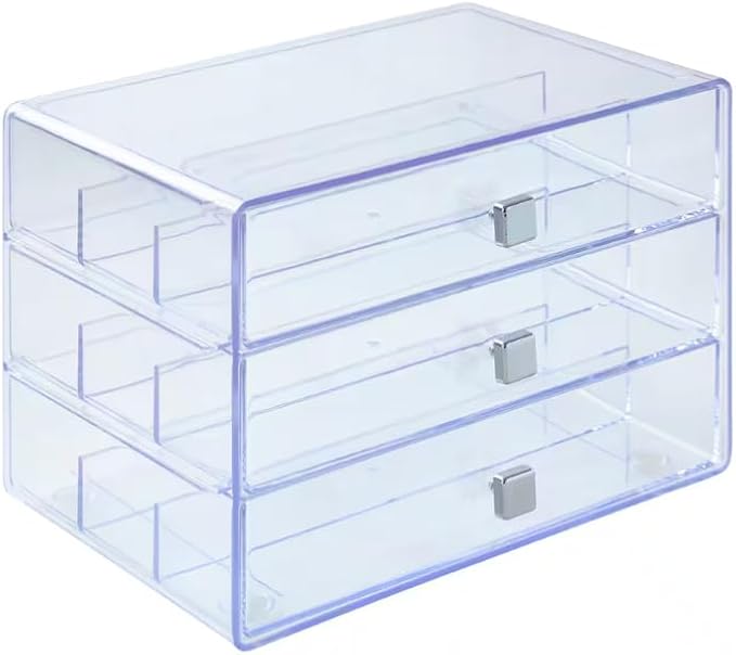 Simply Tidy Three Drawer Washi Tape Storage Keeper - Organize Arts & Crafts, Embellishments, Washi Tape, Jewelry - Clear, 1 Pack