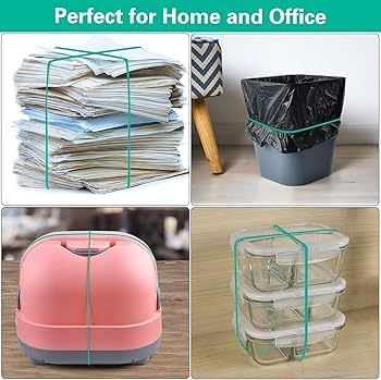 Small Quantity Rubber Bands Pack, Everyday Elastic Bands - Purchase What You Need, At A Price That You Like - Everyday Rubber Bands - Band Size: About 5" x 5/8" - 4 Bands