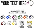 Custom Double Sided Grommeted Crate/Luggage Tags, Over 50 Fabrics, Made of Name Tape Material