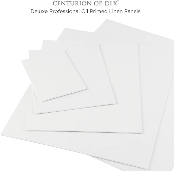 Centurion Deluxe Professional Oil Primed Linen Canvas Panels - 12x16-3 Pack of Linen Canvases for Painting, Artwork and More