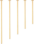 18K Gold Plated Flat Head Pins Non Tarnish 40mm 150pcs for Jewelry Making Findings