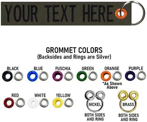Custom Double Sided Grommeted Crate/Luggage Tags, Over 50 Fabrics, Made of Name Tape Material