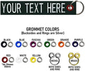 Custom Double Sided Grommeted Crate/Luggage Tags, Over 50 Fabrics, Made of Name Tape Material