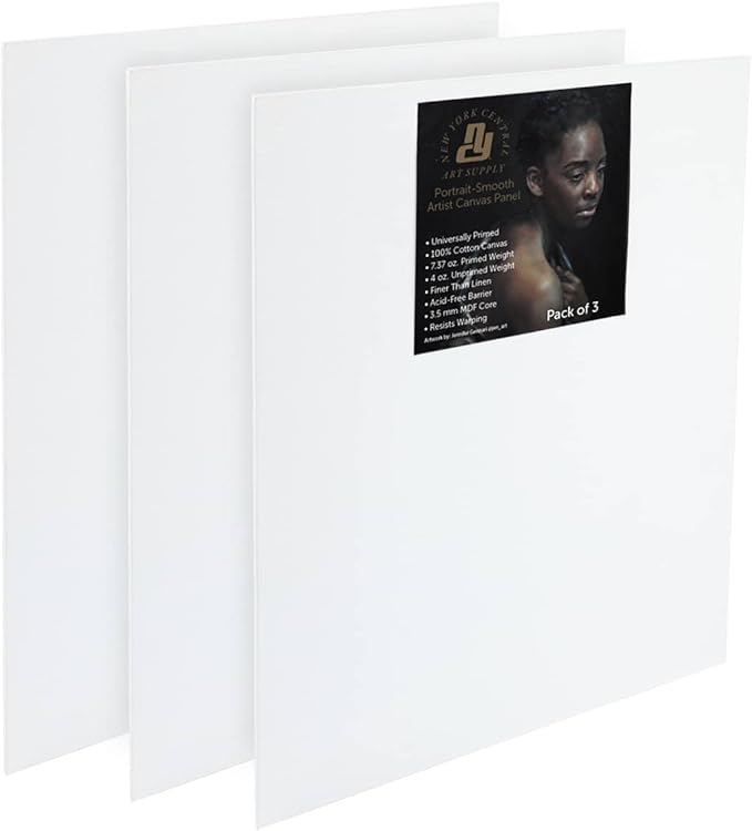 Portrait-Smooth Artist Canvas Panel 5x7 - Professional Quality 100% Cotton Canvas Panels for Painting - Ideal for Painting, Acrylics, Oils