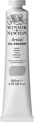 Winsor & Newton Artists' Oil Color, 200ml (6.75 oz) Tube, Silver
