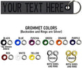 Custom Double Sided Grommeted Crate/Luggage Tags, Over 50 Fabrics, Made of Name Tape Material