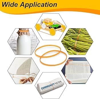 Small Quantity Rubber Bands Pack, Everyday Elastic Bands - Purchase What You Need, At A Price That You Like - Everyday Rubber Bands - Band Size: About 3" x 1/16" - 23 Bands
