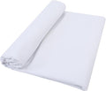 Muslin White Cotton Fabric for Sewing 59 Inch Wide Natural 100% Cotton Poplin Fabric by The Yard Soft Embroidery Cotton Material Apparel Cloth (White, 2 Yard)
