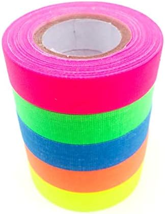Gaffer Power Spike Tape | USA Made Gaffers Tape | 5 Bright Neon Gaffer Tape Colors | No Residue | Marking | Labelling | Weather Resistant | Better Than Duct Tape