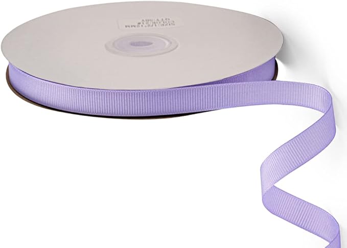 LIUYAXI 1/2" X 50 Yards Solid Lavender Grosgrain Ribbon, Perfect for Crafts, Wedding Decor, DIY Hair Accessories, Sewing, Gift Package Wrapping and More