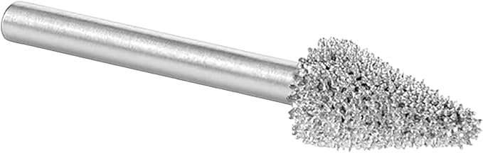 Kutzall Original Taper Rotary Burr, 1⁄8" Shaft, Coarse - Wood Carving Bit for Dremel, Foredom, DeWalt, Milwaukee. Abrasive Tungsten Carbide, 1⁄4" (6.3mm) Head Dia. X 1⁄2" (12.7mm) Length, T-14-E