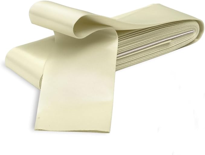 Baby Maize Satin Blanket Binding 2 Inch x 4 3/4 Yards Single Fold Tape for Quilt Edging Ivory Smooth Finish Easy to Sew On Durable Trim Material Ideal for Blanket Crafts DIY Projects Sewing