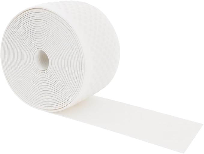 Mandala Crafts 2 Inch Elastic Silicone Gripper Tape for Clothing - 5 Yds Dotted Non Slip Elastic Band for Sewing - Off White Silicone Flat Fabric Stretchy Ribbon Straps