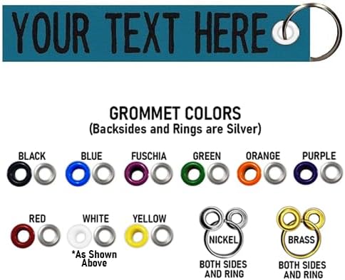 Custom Double Sided Grommeted Crate/Luggage Tags, Over 50 Fabrics, Made of Name Tape Material
