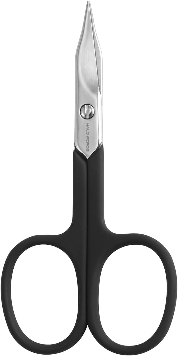 Small Embroidery Scissors - Sharp Straight Tip Stainless Steel Tiny Detail Scissors for Thread Yarn Cross Kintting Stitch Crafts Needlepoint Cutting 3.5 Inches (Black)