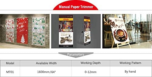 63 Inch Manual Large Format Paper Trimmer Cutter with Support Stand