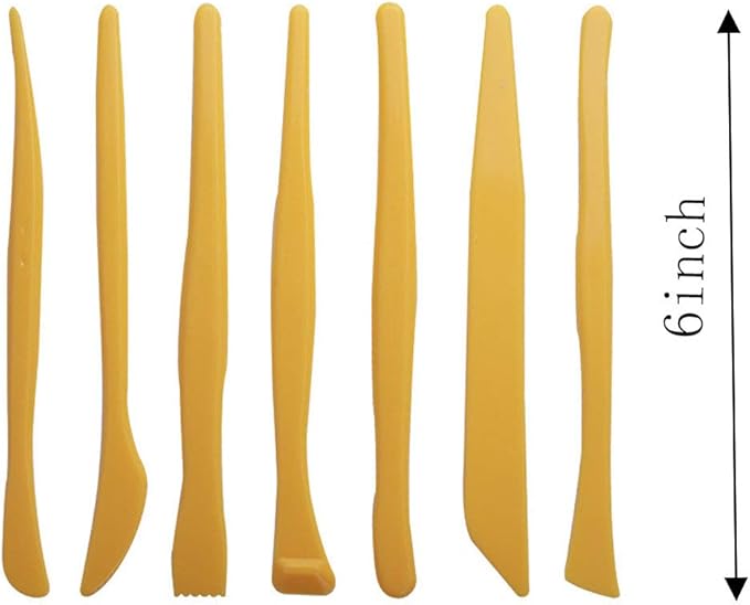 YYaaloa 14pcs Set Plastic Crafts Clay Modeling Tool Pottery Carving Tools for Shaping and Sculpting for Ceramics Clay Pottery (Plastic Knife-14pcs)