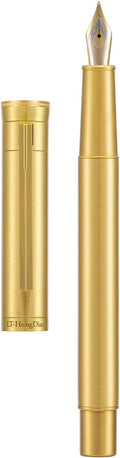 Hongdian Brass Fountain Pen Fine Point, Slim Style with Converter and Metal Pen Case, The Light of Hope Serise
