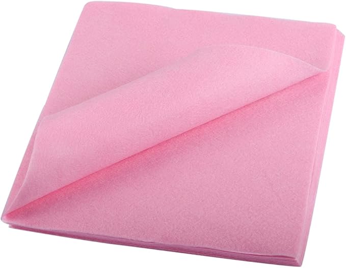 YYCRAFT Soft Felt Sheets 6 X 6 Inch Felt Fabric Squares Patchwork Sewing DIY Craft 1.6mm Thick - 40 Pcs,Pink