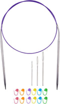 Circular Knitting Needles 32inches/80cm,Size US 7.0(4.5mm) Stainless Steel Round Knitting Needles for Handmade Knitting DIY
