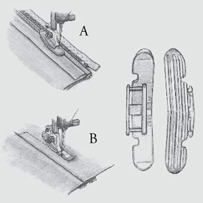HONEYSEW Zipper Foot (Narrow) 4125657-45 for Husqvarna Viking 1-7 & D Sewing Machine
