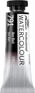 PHOENIX Professional Watercolor Paint Single Tube - 0.47 Fl Oz / 14ml - Mars Black