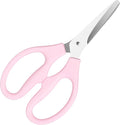 Pink Scissors, 5" Stainless Steel Blade with Acrylic Handle All Purpose Scissors Stationery Paper Cutting Tool for Office, Home (Pink)