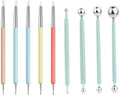 Professional Clay Sculpting Tools Set, Multicolored, 9 Pieces, Ball Stylus and Modeling Tools for Pottery, Ceramics, Art