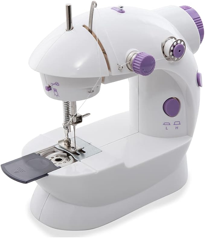 Mini Portable Sewing Machine for Beginners Adult Electric Crafting Speed Crafting Mending Machine Electric Overlock Sewing Machines for Sewing of Silks, Denim, Wool, Leather