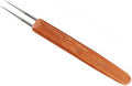 SENRISE Dreadlock Crochet Needle, Weaving Crochet Hook for Hair, with Wooden Handle, for Fixing Braids (Double Heads 0.5 mm)