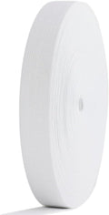 White Knit Elastic Band for Sewing 1inch 40 Yards -25mm Flat Heavy Stretchy Elastic Straps Elastic Band Spool for DIY Craft-Bedspread-Clothing-Pants Waistband-Wigs-Skirts- DIY Projects