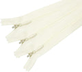 ANPURZII 3PCS #3 16 Inch Beige Invisible Zippers for Sewing Skirts, Nylon Coil Bulk Zippers for Pocket, Pillow(Beige 16" 3PCS)