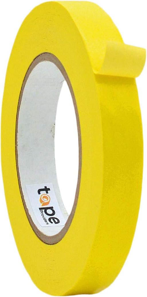 WOD CFTC6 Console Artist Tape Made in USA Yellow, 3/4 inch x 60 yds. Flatback Paper Marking/Labeling Tape Residue Free, for Watercolor Paper to Prevent Tearing