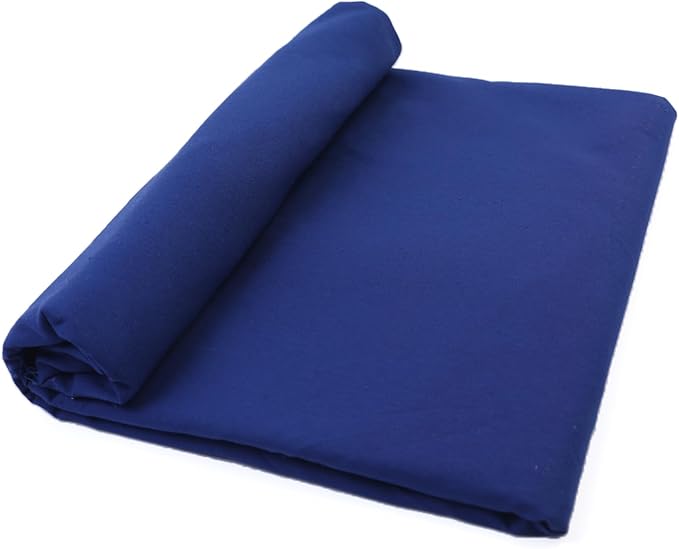 Cotton Fabric Natural Cotton Poplin Fabric by The Yard 100% Cotton, 59 Inches Wide Soft Embroidery Fabric Material for Quilting, Sewing, Crafts, Binding, Backing and Lining (Navy, 3 Yard)