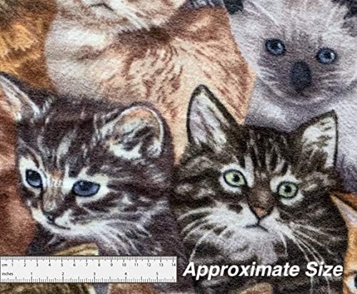 YourFleece Kittens No-Sew Throw Fleece Fabric DIY Blanket Making Kit, Make Your Own, Anti-Pill, 50x60 inches