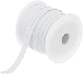 MECCANIXITY 1/2 Inch Single Fold Bias Tape Polyester Continuous Bulk Bias Tape for Sewing,Seaming Quilting Hemming Binding Crafts (White 50 Yards)