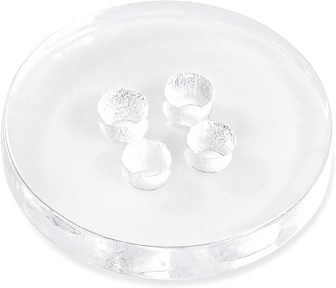 100 Pcs Clear Buttons for Sewing 0.45" (11 mm) 4 Hole 18L Transparent Round Plastic Button Bulk Sewing Crafts Replacement Buttons for Shirt Dress Pants Skirt Shorts Replacement Decorative DIY Arts